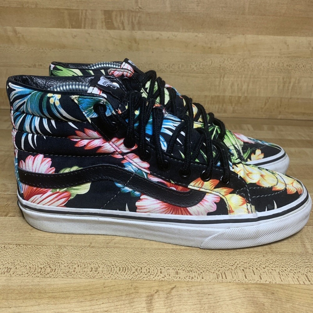 Vans Sk8 Hi High Top Floral Multicolor Shoes TB9C Women's 6